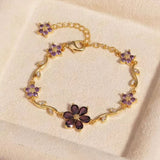 Modell: Golden Lila Diamant Blumen
