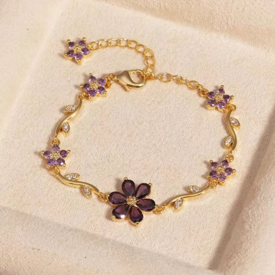 Kupferarmband mit Zirkonia-Herzblumen-Schmetterling – Bild 4 | LuxeStyle