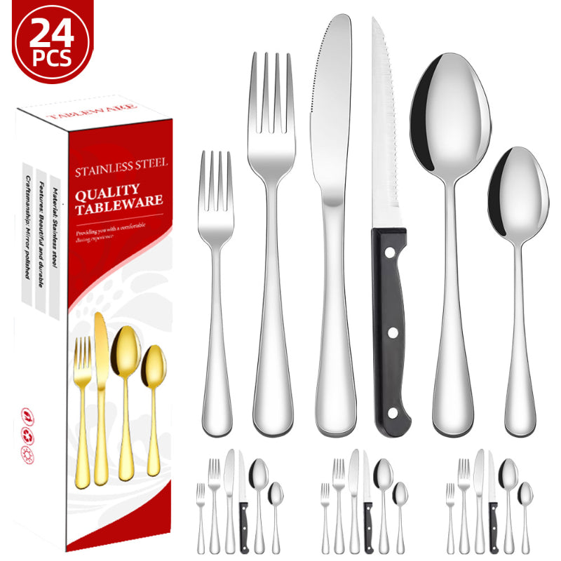 48-teiliges Besteckset aus Edelstahl