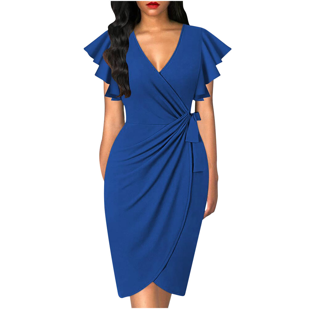 Wickelkleid mit Taillenschnürung – Bild 7 | LuxeStyle