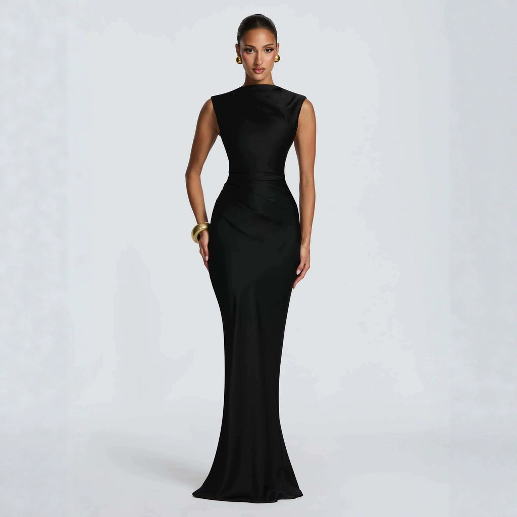 Elegantes Satin-Abendkleid mit Meerjungfrauen-Schnitt
