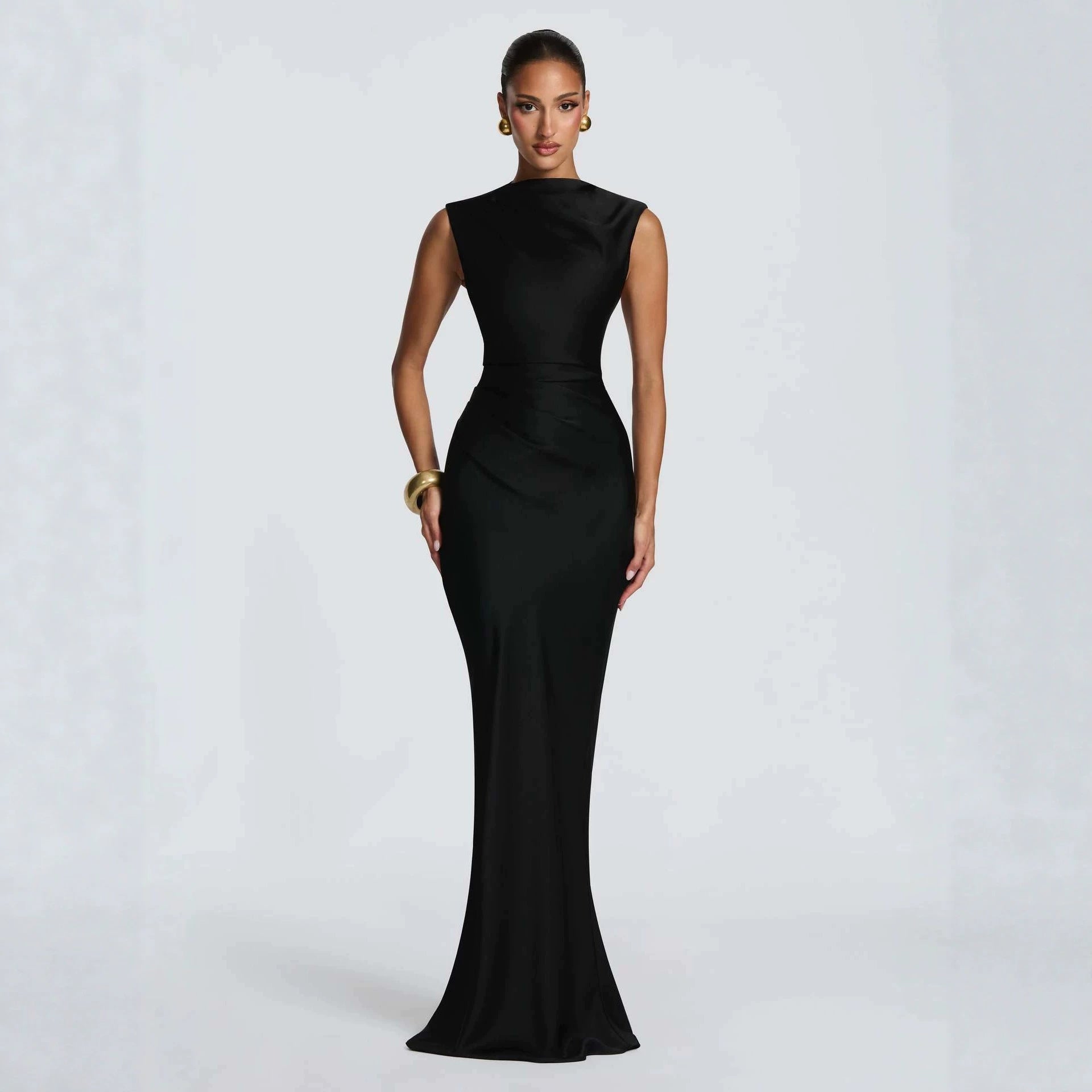 Elegantes Satin-Abendkleid mit Meerjungfrauen-Schnitt