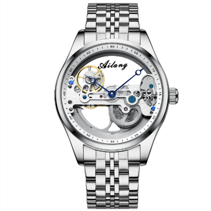 Mechanische Skelett-Herrenuhr mit Silikonband