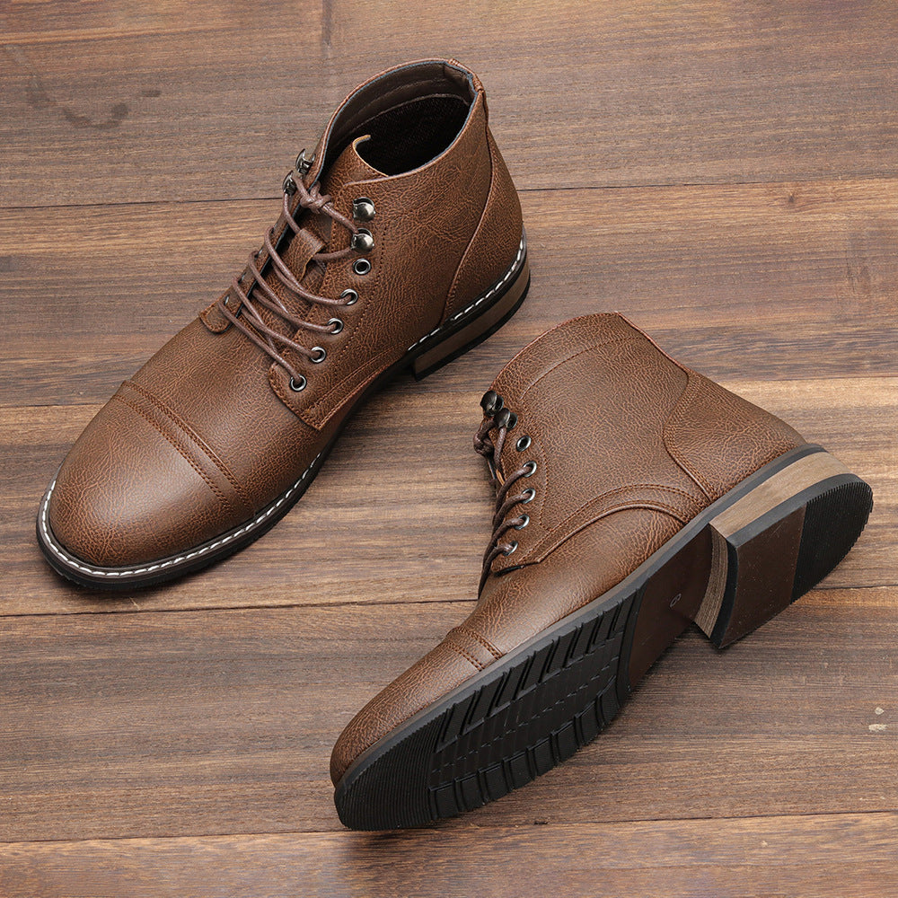 Vintage Casual Leder Boots für Herren