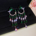 Elegante Emaille-Blumen-Ohrringe mit Perlen – Bild 3 | LuxeStyle