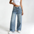 High-Waist Wide-Leg Jeans für Damen
