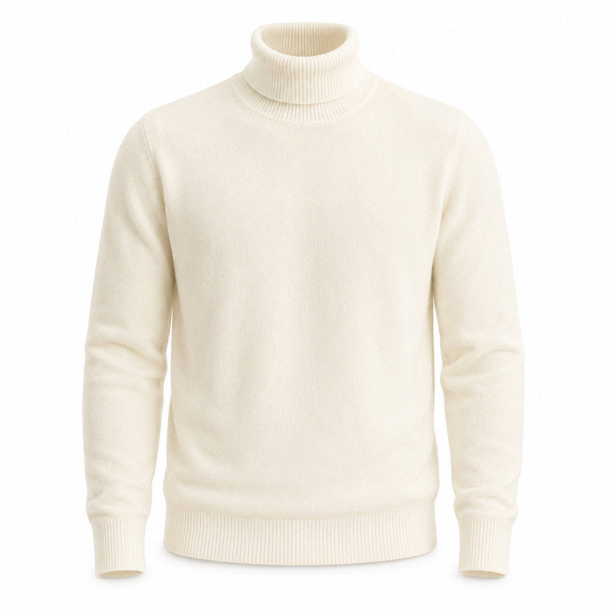 Herren-High-Neck-Longsleeve Winterpullover