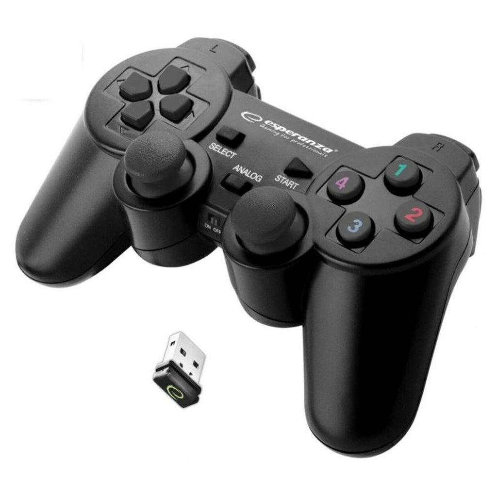 Drahtloser Gaming Controller Esperanza Gladiator GX600 USB 2.0 Weiss Schwarz PC PlayStation 3