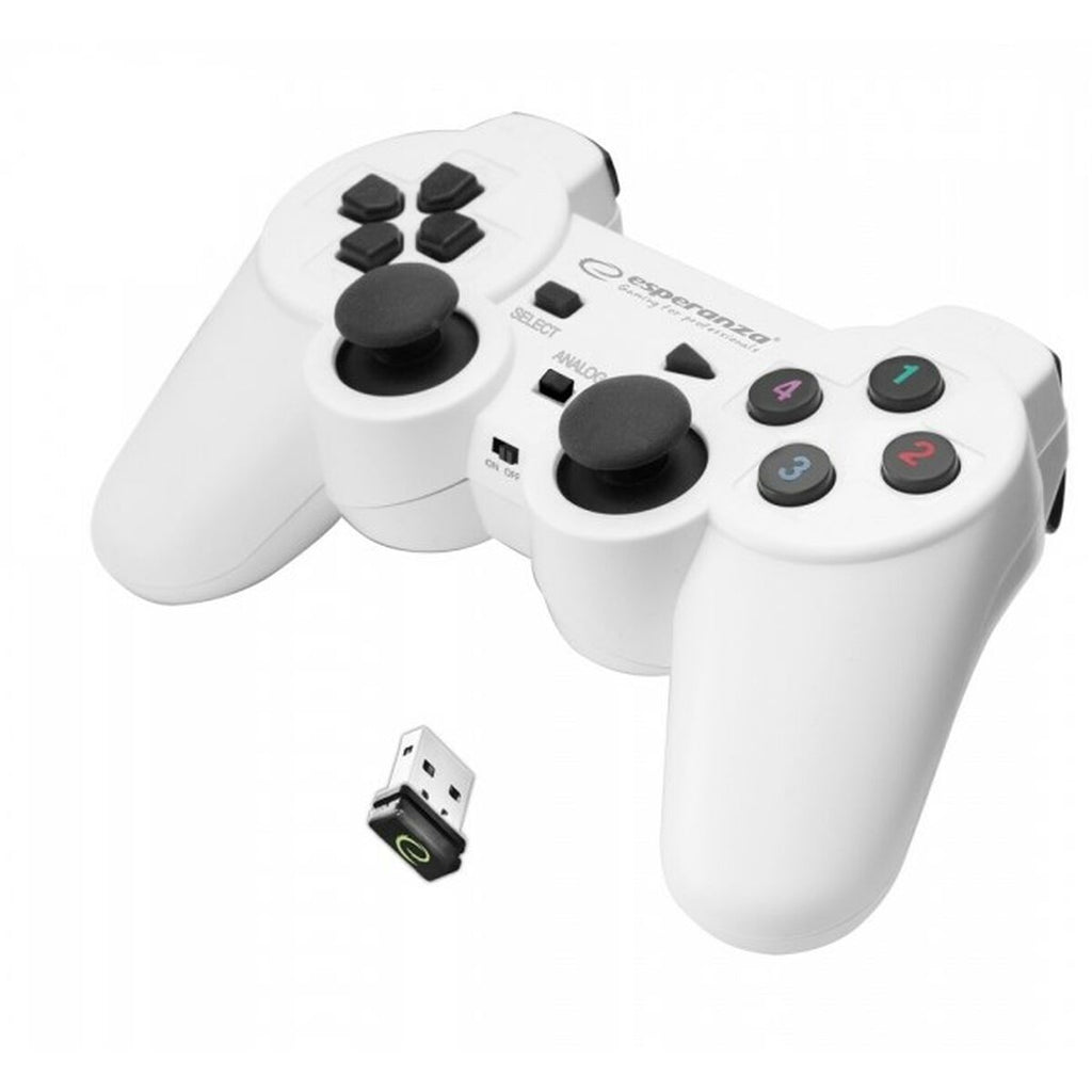 Drahtloser Gaming Controller Esperanza Gladiator GX600 USB 2.0 Weiss PC PlayStation 3