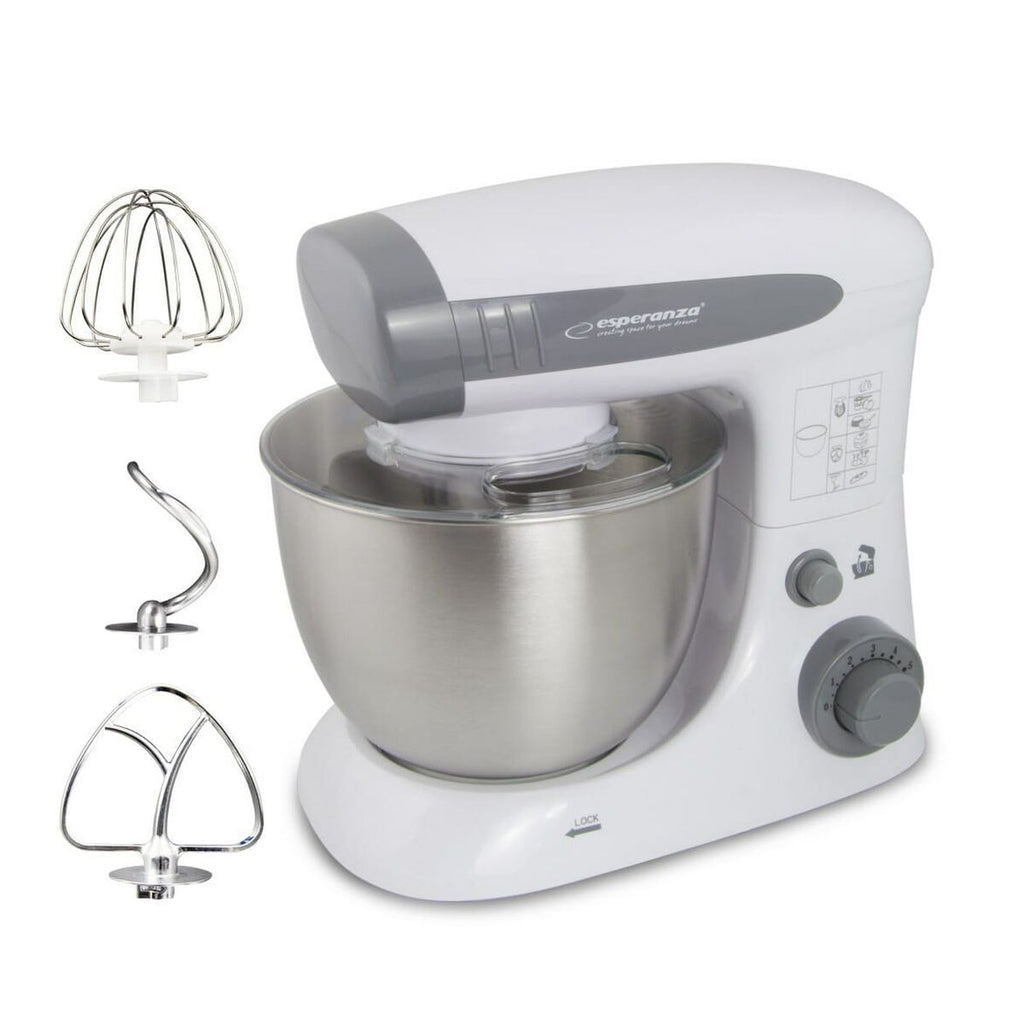 Küchenmaschine Esperanza EKM024 Weiss Grau 800 W 4 L – Bild 1 | LuxeStyle