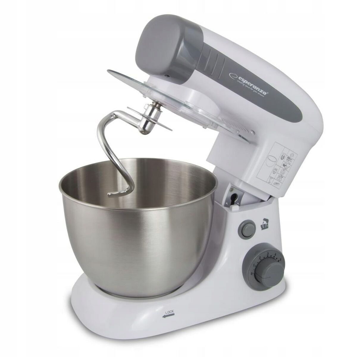 Küchenmaschine Esperanza EKM024 Weiss Grau 800 W 4 L – Bild 4 | LuxeStyle