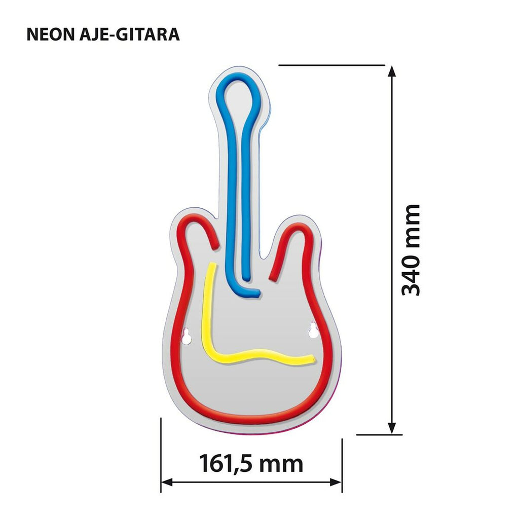 Leuchtende Dekoration Activejet AJE-NEON GITARA Bunt (1 Stücke)