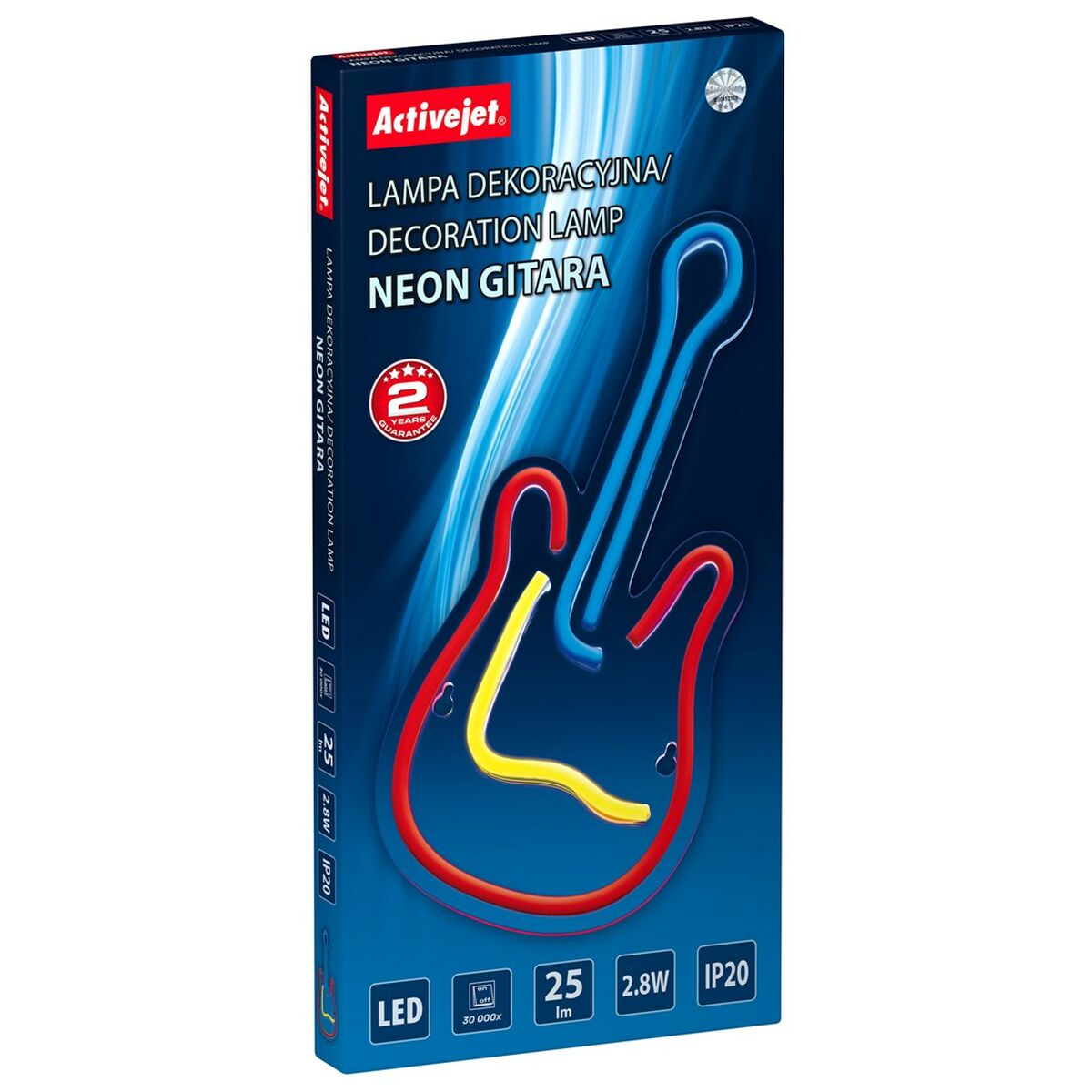 Leuchtende Dekoration Activejet AJE-NEON GITARA Bunt (1 Stücke)