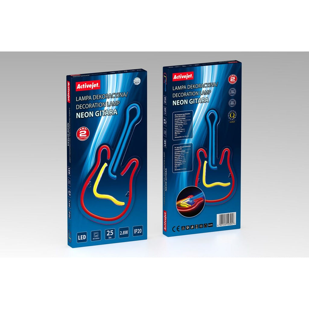 Leuchtende Dekoration Activejet AJE-NEON GITARA Bunt (1 Stücke)