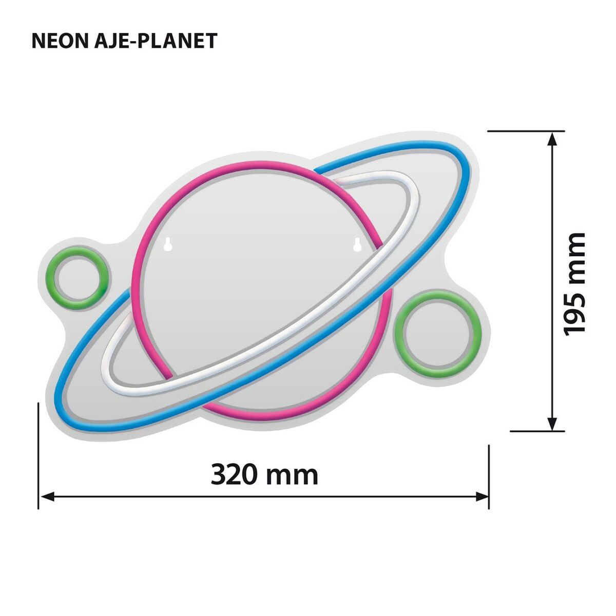 Leuchtende Dekoration Activejet AJE-NEON PLANET Bunt (1 Stücke)
