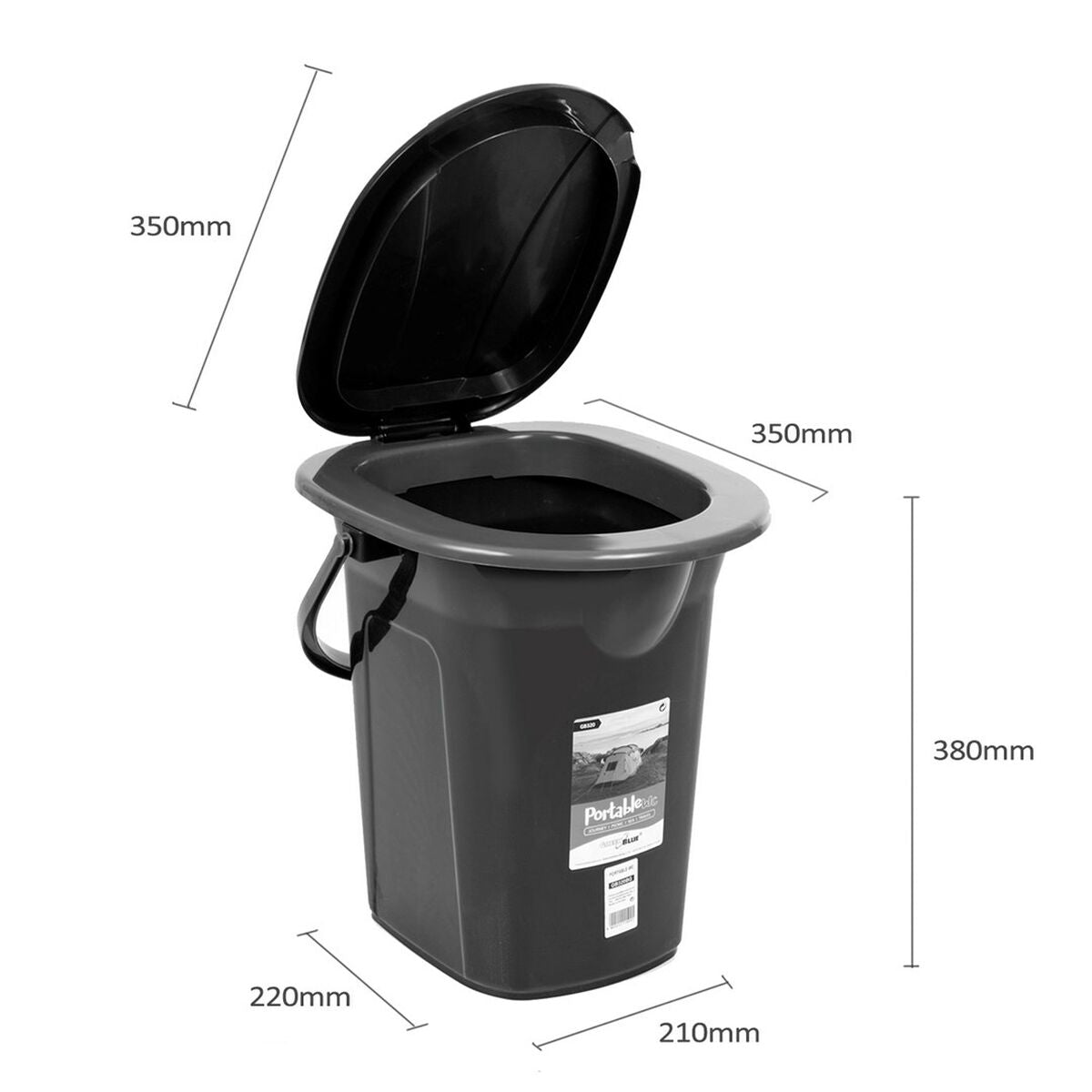 Camping-Toilette «Trek» · tragbar, mit Deckel