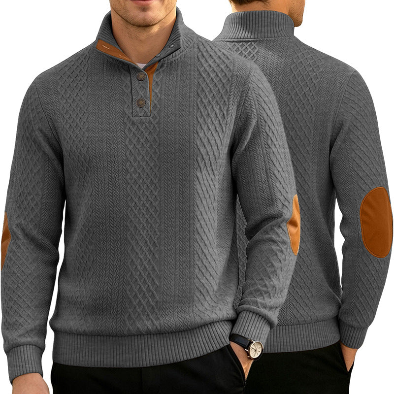 Herren Jacquard Pullover Langarm