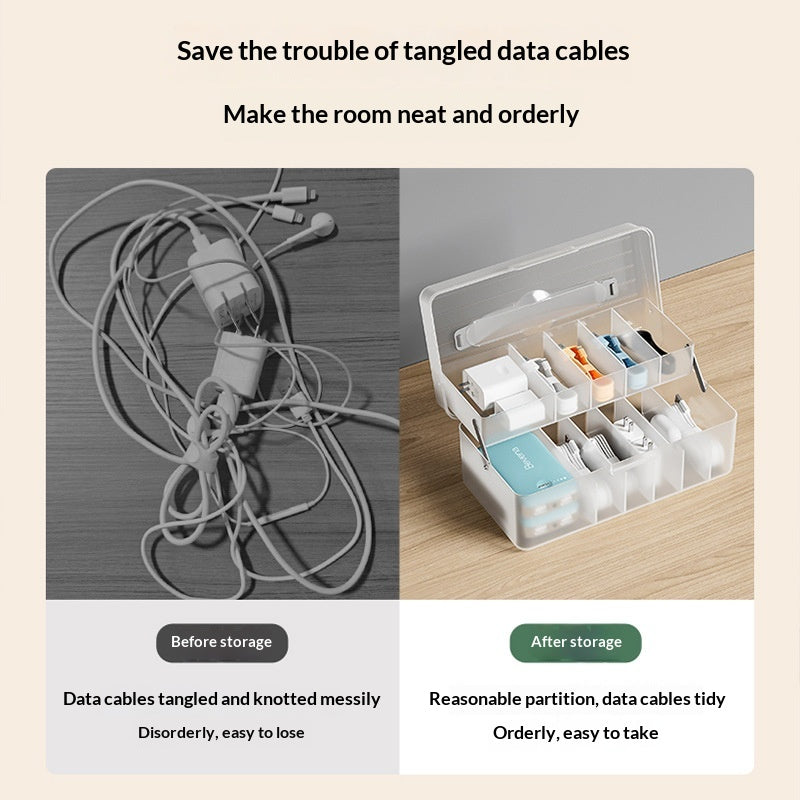 Datenkabel Aufbewahrungsbox mit Klappfach – Bild 6 | LuxeStyle
