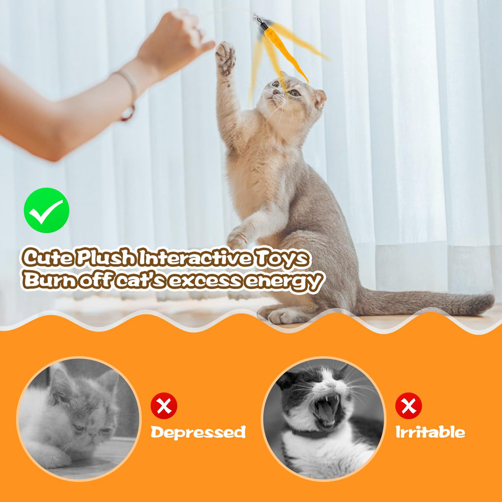 Wurm-Spielzeug-Set für Katzen