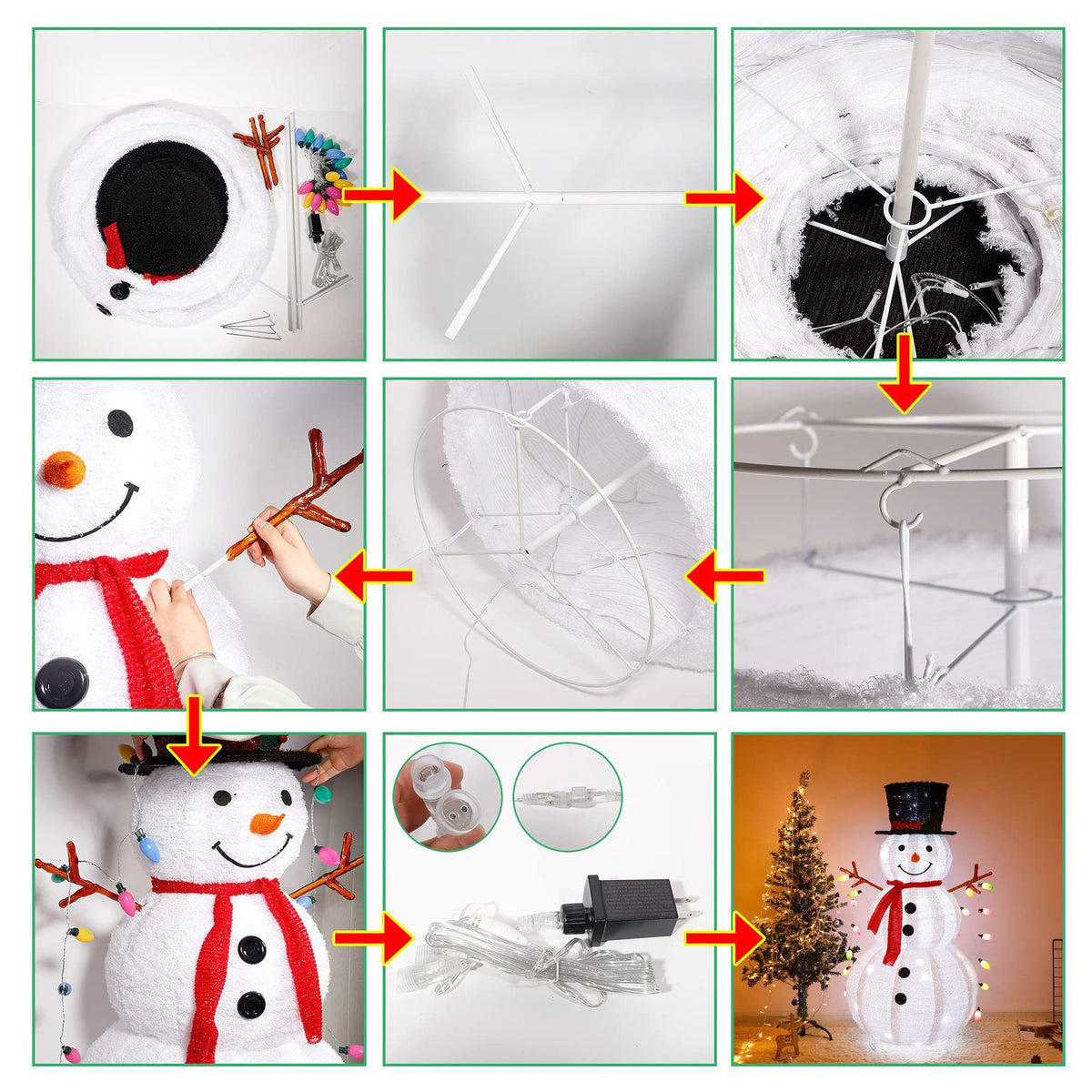 Faltbare Schneemann-Lichterkette 1,2 m – Bild 2 | LuxeStyle