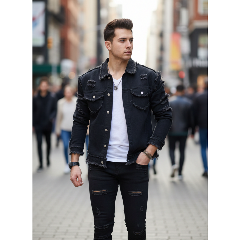 Taillierte Jeansjacke für Herren – Y101S – Ansicht 6