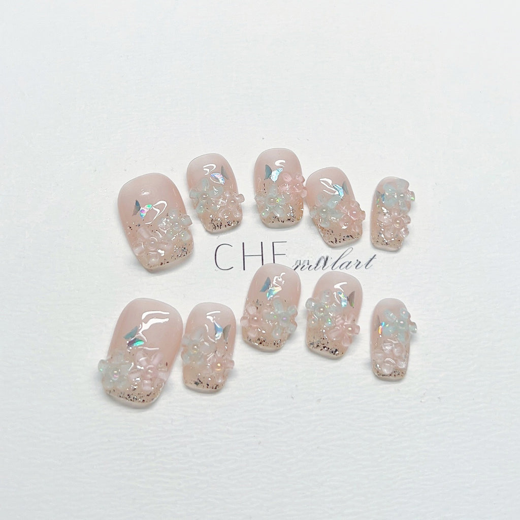 Sommerliches Blumen-Nagelset zum Aufkleben · Press-on-Nägel – Bild 2 | LuxeStyle