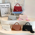 Top-Handle Handtasche mit Wellen-Struktur in sechs Farben