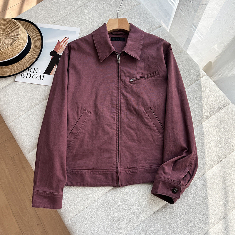 Jeansjacke mit Umlegekragen