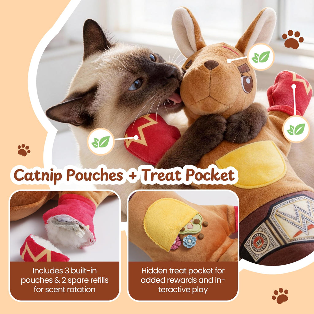 Katzen-Wrestling-Handschuh mit Katzenminze