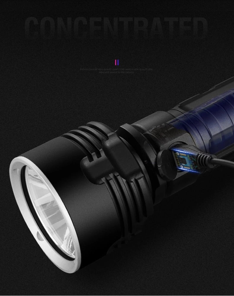 Superhelle LED-Taschenlampe mit Fokus