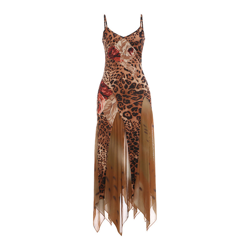 Mesh-Kleid mit Digitaldruck | LuxeStyle