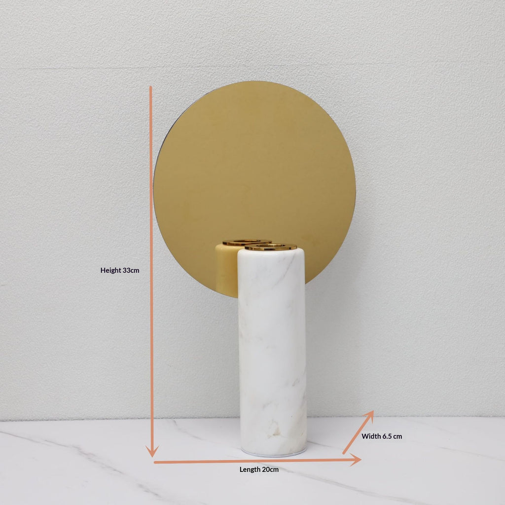 Eleganter Kerzenhalter Gold-Marmor – Bild 2 | LuxeStyle