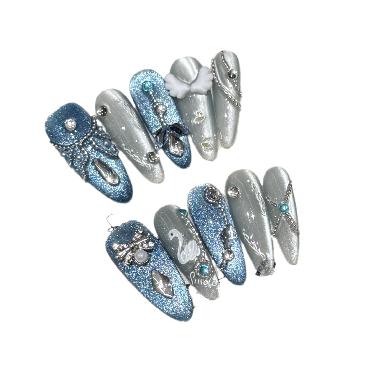 Angel Wing Cat-Eye Nagelkunst