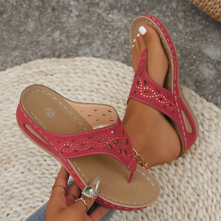 Plateau Flip-Flops mit Strass – Bild 9 | LuxeStyle