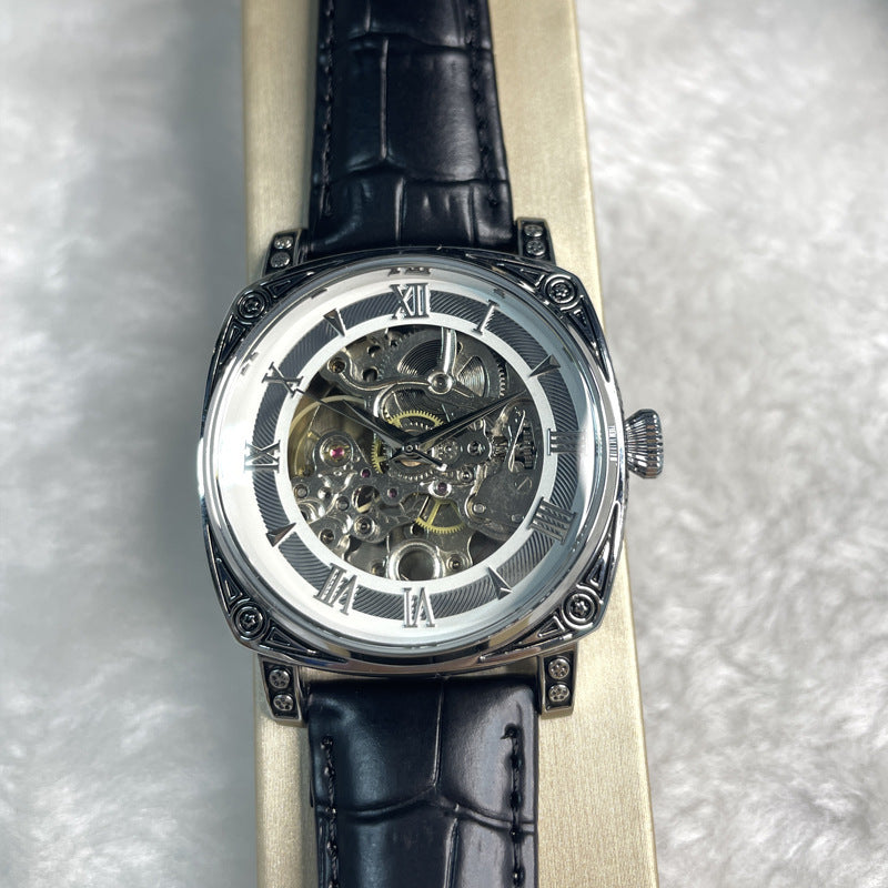Weisses Leder Business Armband