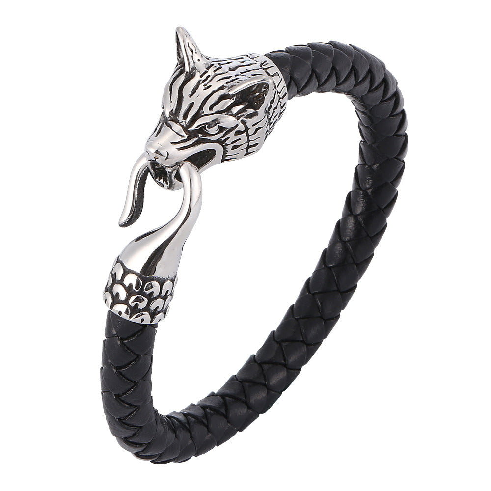 Wolfskopf-Lederarmband – Bild 3 | LuxeStyle