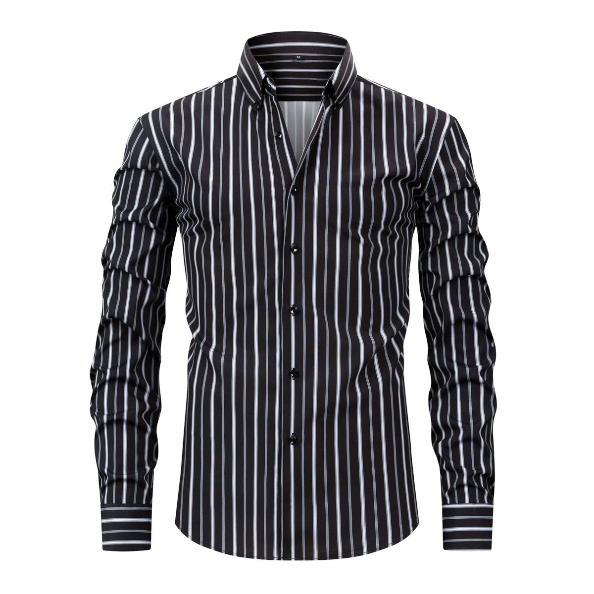 Herren Hemd gestreift mit Revers und langen Ärmeln – Bild 11 | LuxeStyle