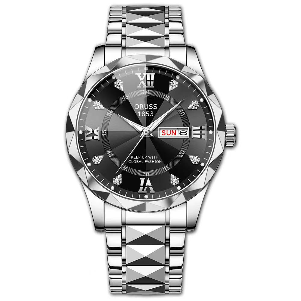 Herren-Quarz-Armbanduhr