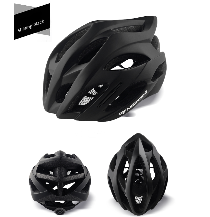 moon Fahrradhelm MV53 L schwarz, weiss, rot