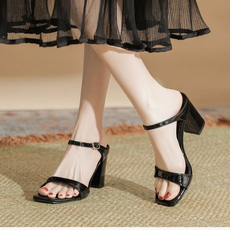 Slingback-Sandalen mit Blockabsatz – Bild 3 | LuxeStyle