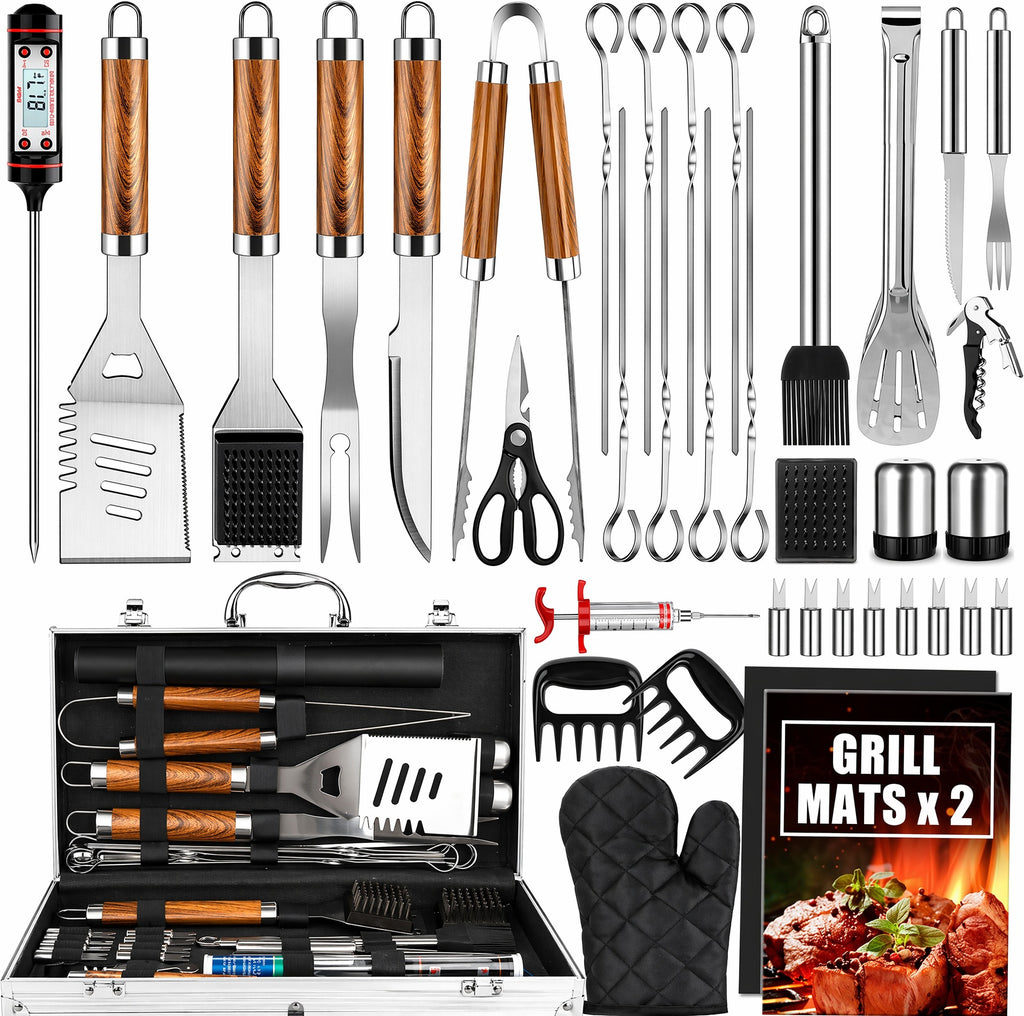 38‑Stück BBQ‑Werkzeug‑Set mit Holzgriff – Bild 4 | LuxeStyle