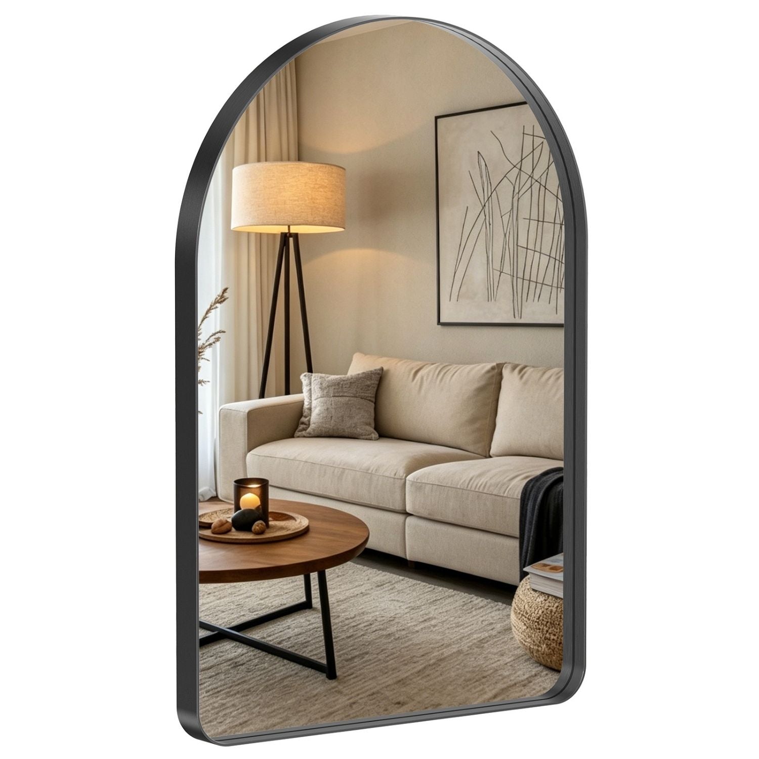Gebogenes Wandspiegel für Badezimmer