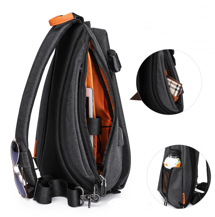 Schultertasche mit USB-Ladefunktion und viel Stauraum – Bild 5 | LuxeStyle
