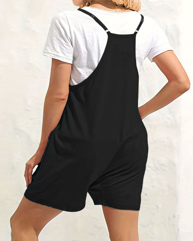 Overall-Playsuit mit Spaghettiträgern