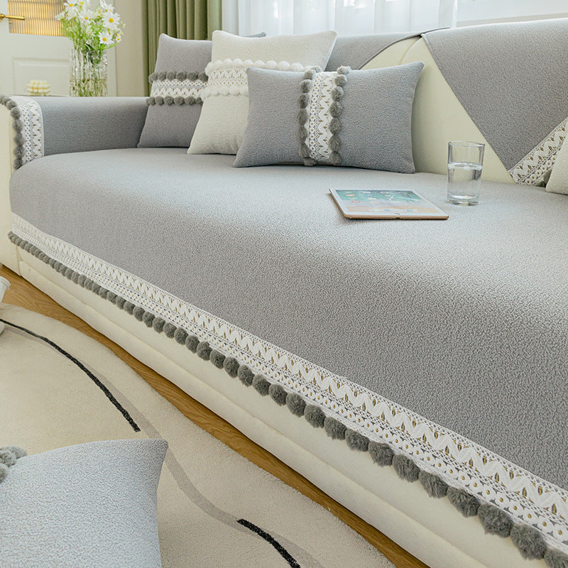 Chenille Sofa-Kissenbezug für alle Jahreszeiten – Bild 2 | LuxeStyle