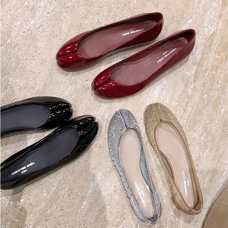 Pumps mit Mesh, Strass & Keilabsatz