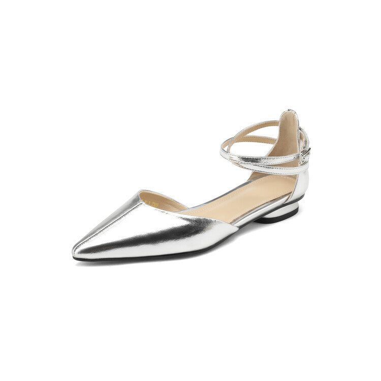 Cross Buckle Hollow Pumps aus Rindsleder – Bild 5 | LuxeStyle
