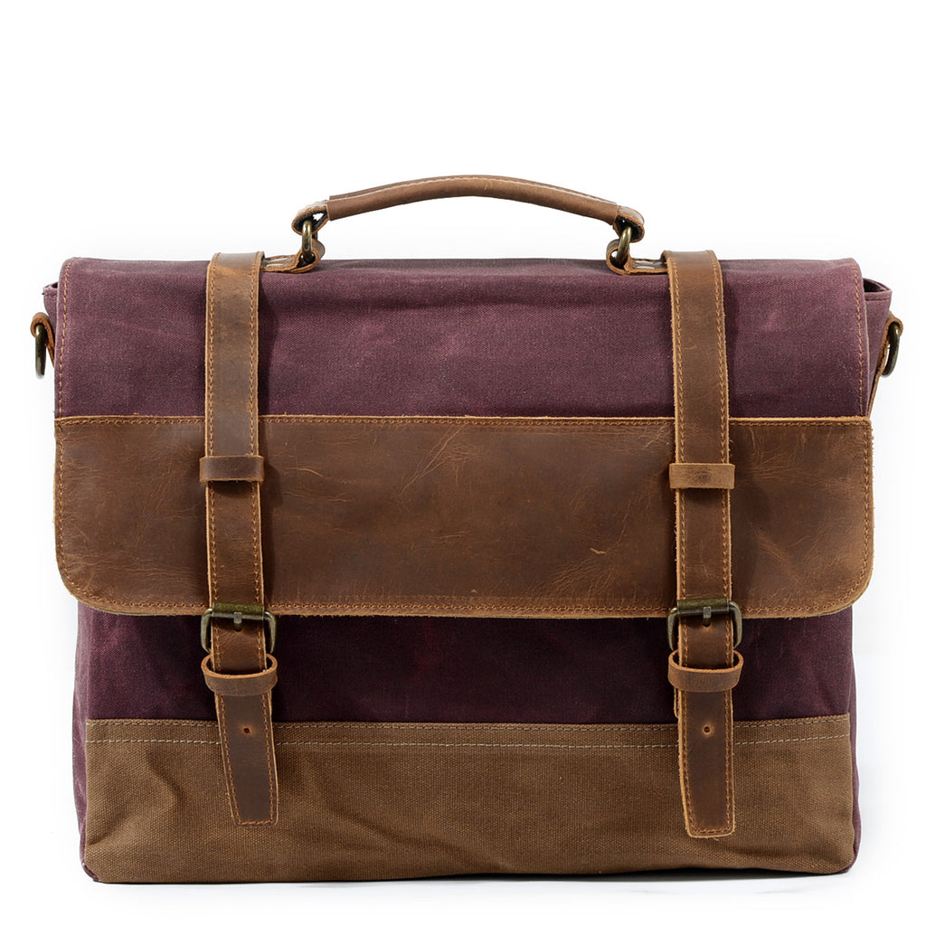 Aktentasche aus Ölwachs-Canvas und Leder – Bild 8 | LuxeStyle