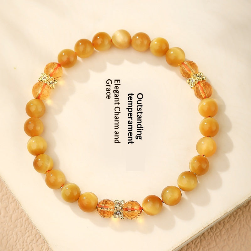 Tigerauge Citrin Armband