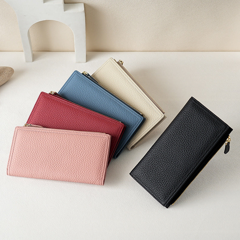 Weibliches Kuhleder Anti-Diebstahl-Longwallet | LuxeStyle